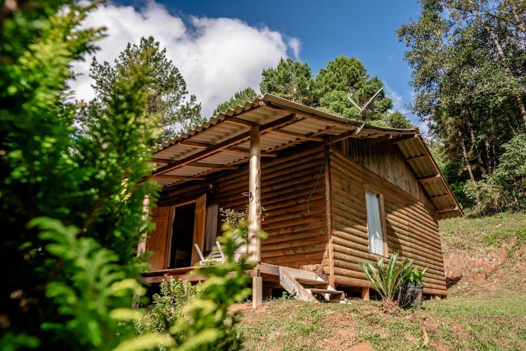 Vista do chalé do Sítio flor da montanha, em São Bento do Sapucaí.
