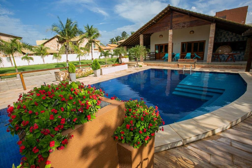 Vista da piscina da Pousada Coqueiro Village em Luís Correia.