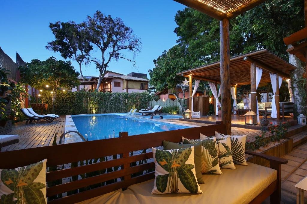 área comum da Pousada Quarto Crescente em Trancoso