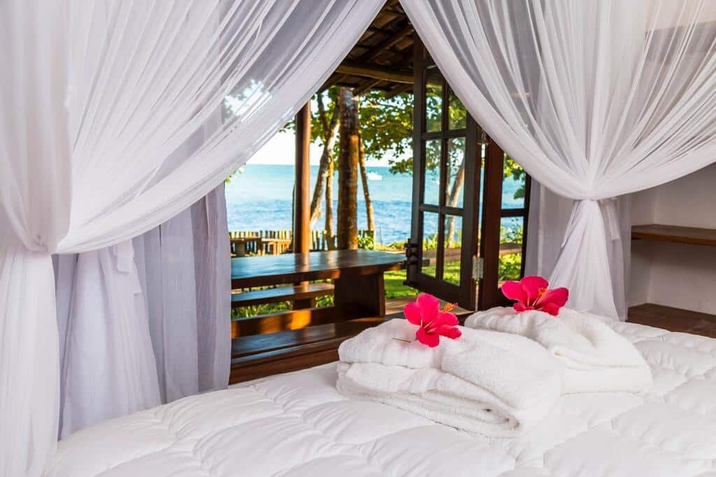 quarto da Pousada Enseada do Espelho