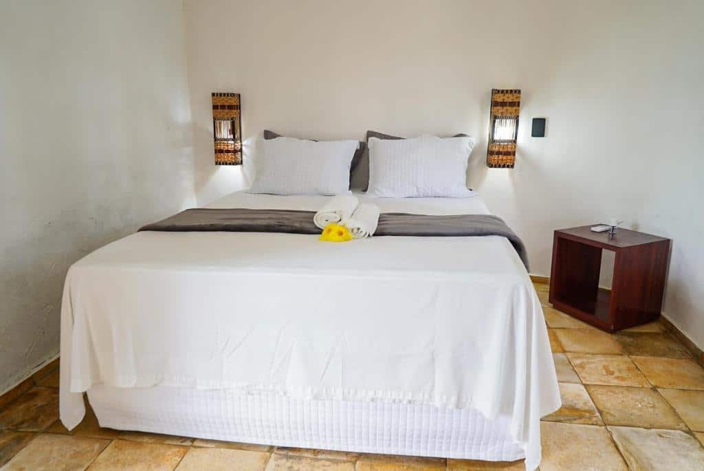 Quarto da Pousada Rota dos Ventos de onde ficar em Barra Grande no Piauí.